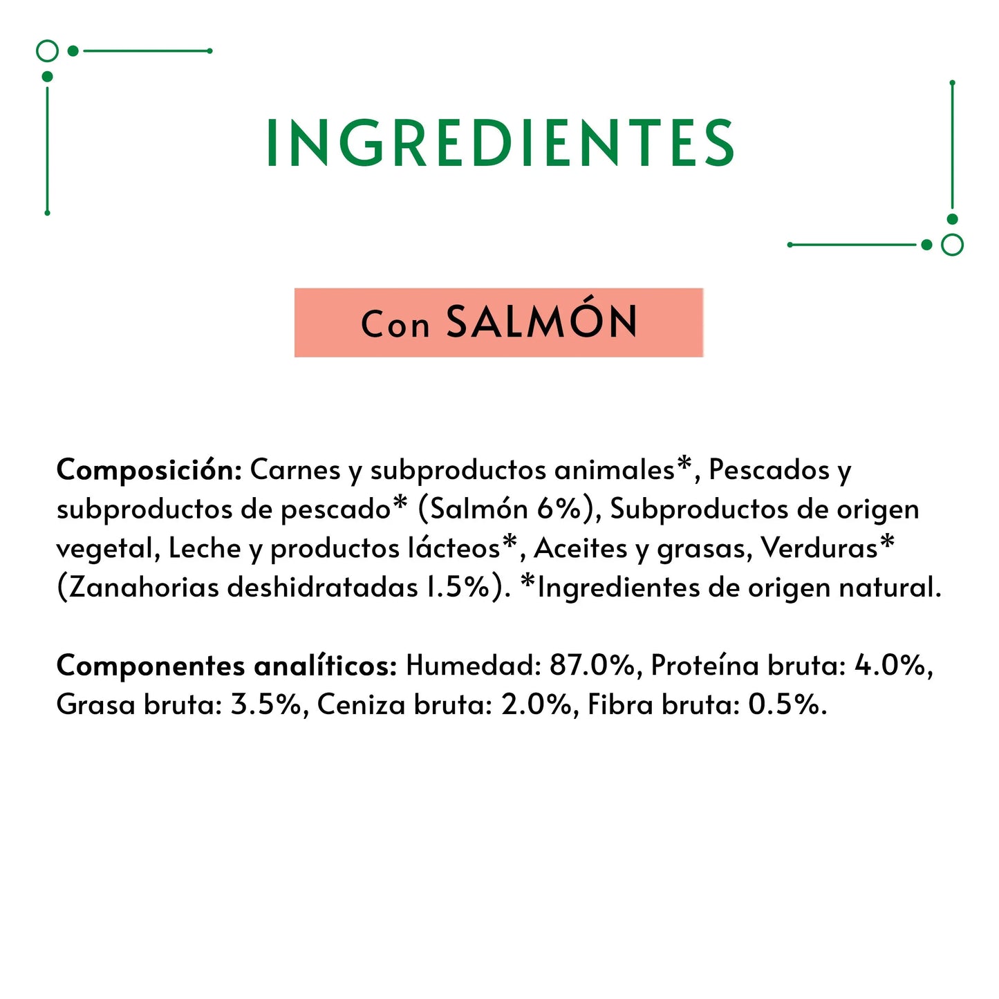 Gourmet Nature'S Creations Pure Salmón y Zanahoria 5x10 g al mejor precio -Todoanimal.es