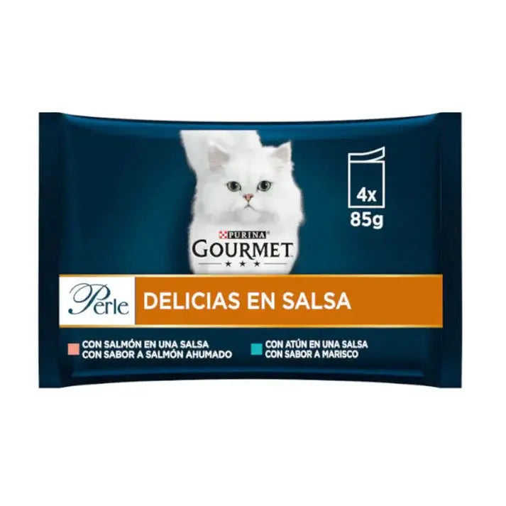 Gourmet Perle Delicias En Salsa Salmón Atún Pack 4X85G Todoanimal.es