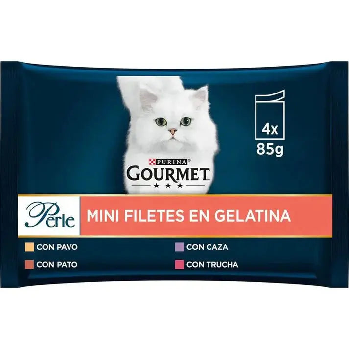 Gourmet Perle Filetes Gelatina Surtido Pack 4X85G Todoanimal.es