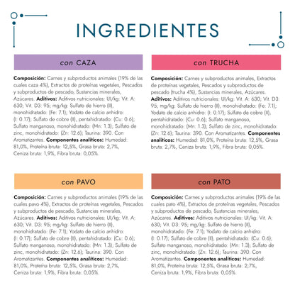 Gourmet Perle Filetes Gelatina Surtido Pack 4x85 g al mejor precio -Todoanimal.es
