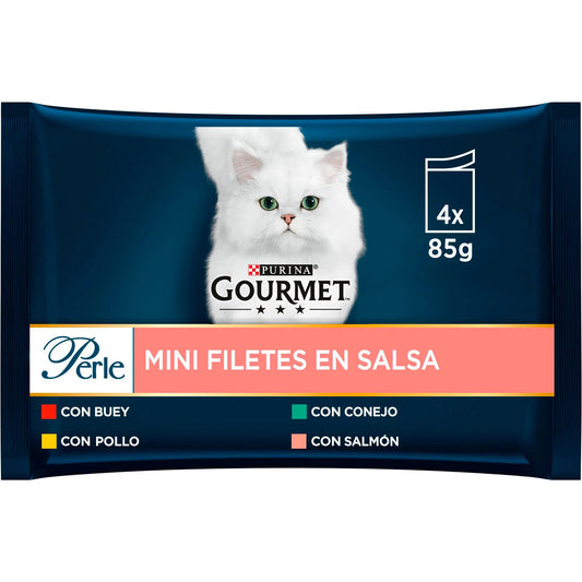 Gourmet Perle Filetes Salsa Pack 4X85 g al mejor precio -Todoanimal.es