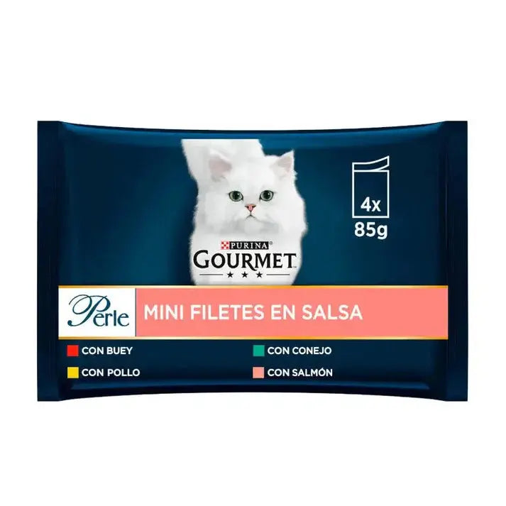 Gourmet Perle Filetes Salsa Pack 4X85G Todoanimal.es