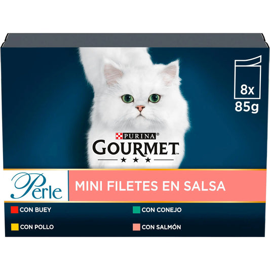 Gourmet Perle Filetes Salsa Surtido Pack 8X85 g al mejor precio -Todoanimal.es