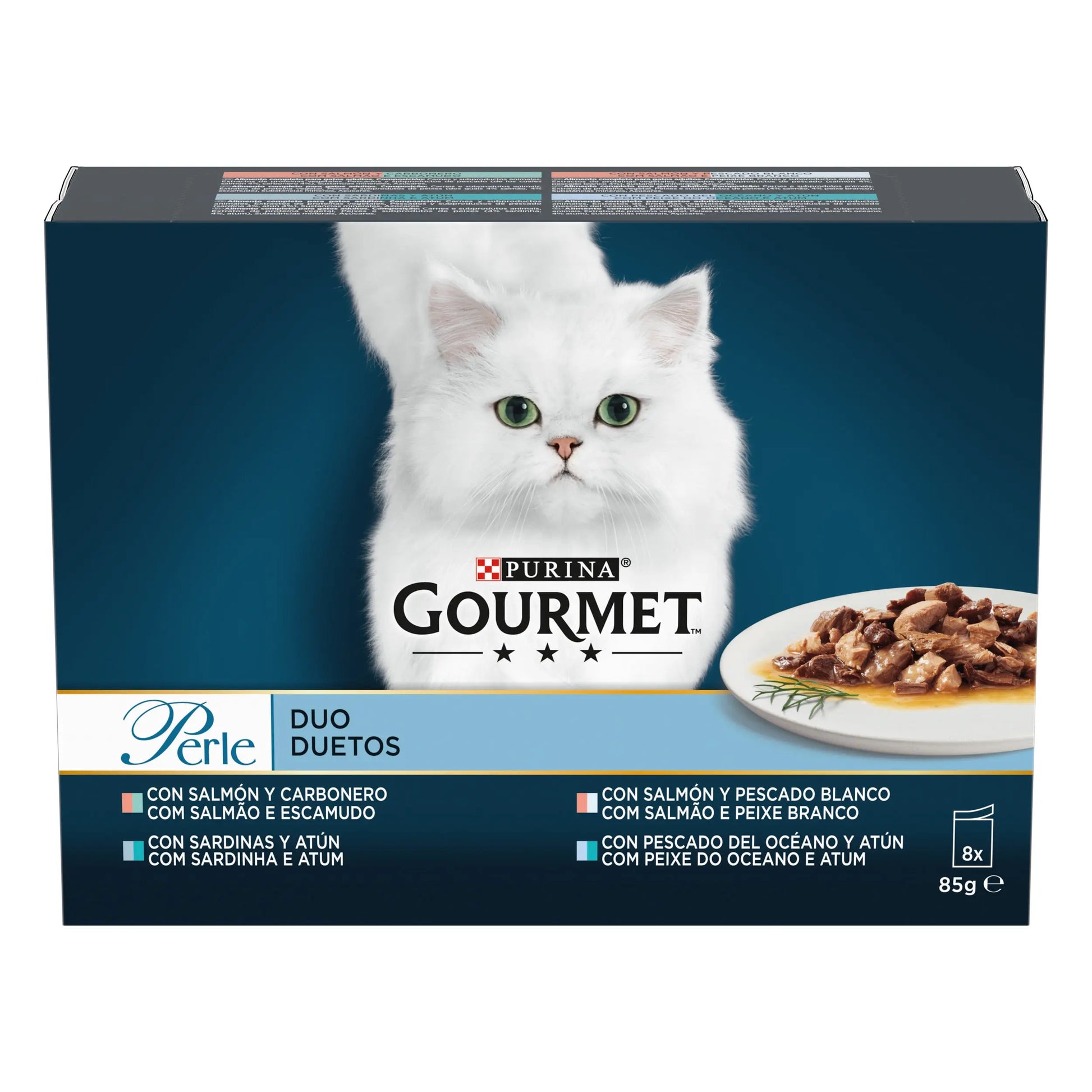 Gourmet Perle Finas Láminas Pescados Pack 8X85 g al mejor precio -Todoanimal.es