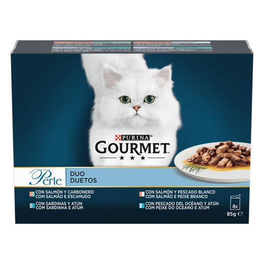 Gourmet Perle Finas Láminas Pescados Pack 8X85 g al mejor precio -Todoanimal.es