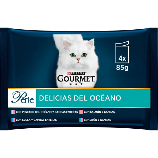 Gourmet Perle Pescado Oceánico Salsa Pack 4X85 g al mejor precio -Todoanimal.es