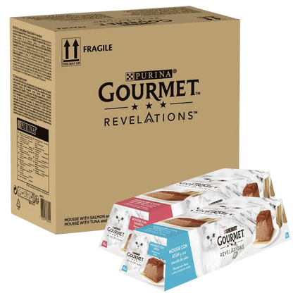 Gourmet Revelations Mousse Salmón y Atún Pack Ahorro 48x57 g al mejor precio -Todoanimal.es