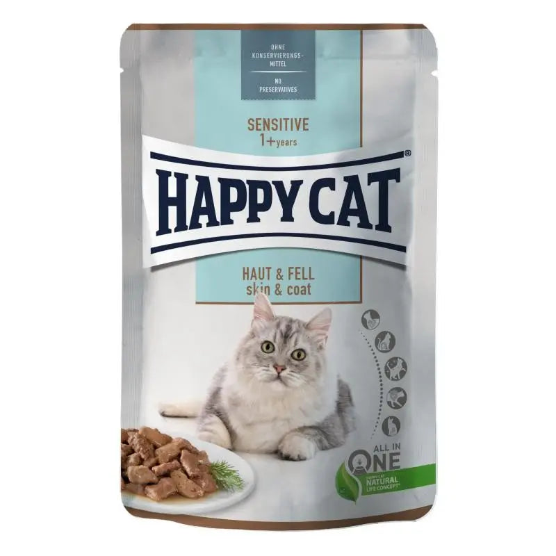 Happy Cat Pouch Sensitive Meat In Sauce Haut & Fell  85G