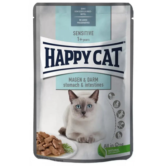 Happy Cat Pouch Sensitive Meat In Sauce Magen & Darm 85 g al mejor precio -Todoanimal.es