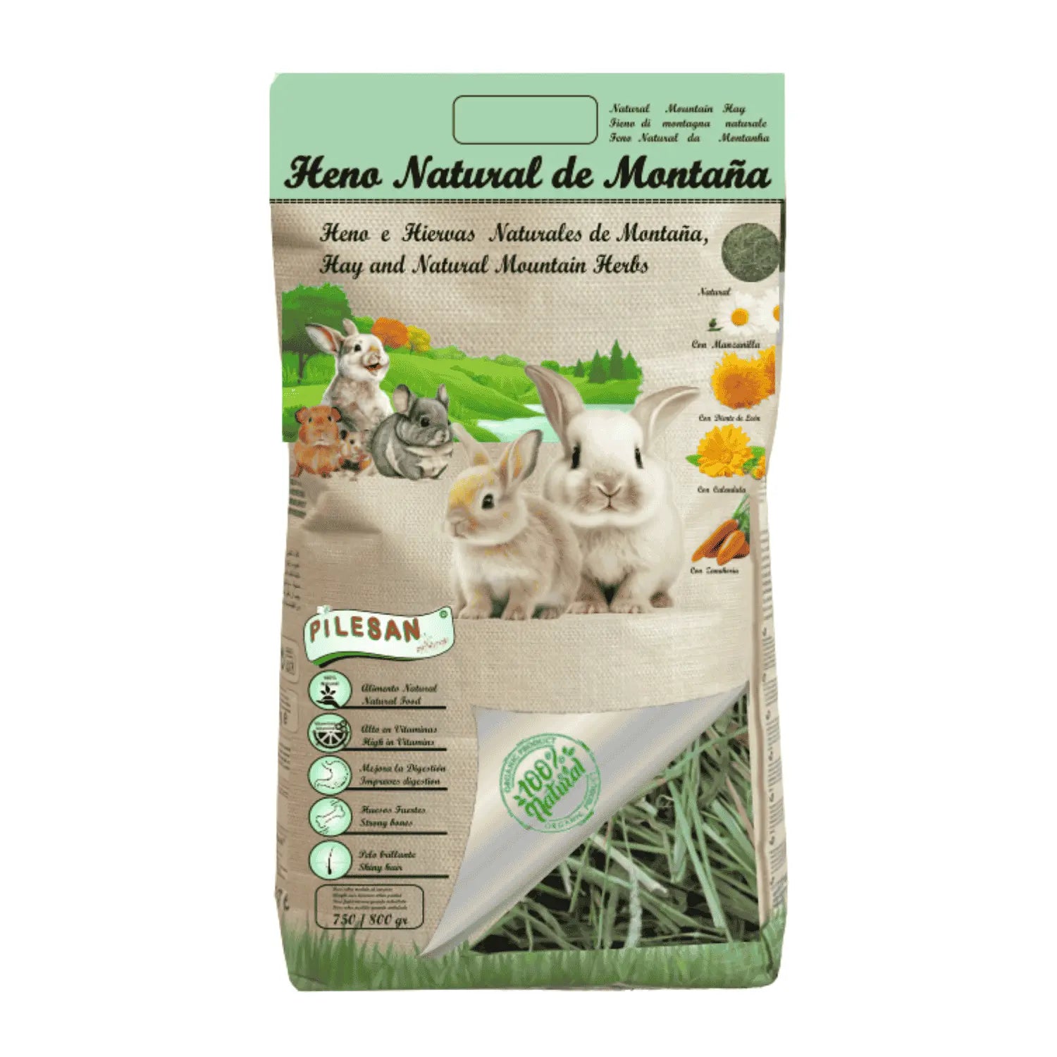 Heno Natural Pls 800Gr. al mejor precio -Todoanimal.es