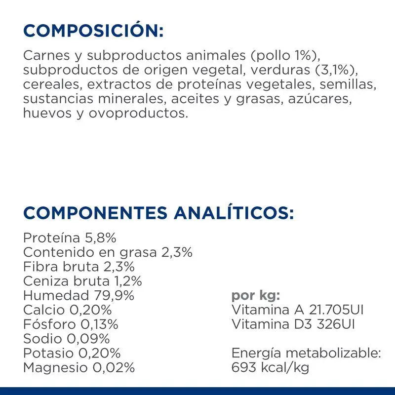 Hill'S Canine Metabolic Estofado Con Sabor A Pollo Y Verduras 156 g - Precios Más Baratos - Todoanimal