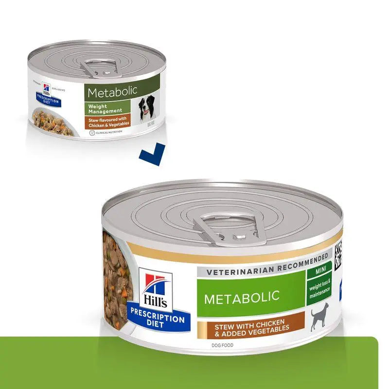 Hill'S Canine Metabolic Estofado Con Sabor A Pollo Y Verduras 156 g - Precios Más Baratos - Todoanimal
