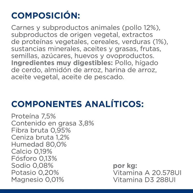 Hill'S Feline Gi Biome Estofado Con Pollo Y Verduras 82G - Precios Más Baratos - Todoanimal