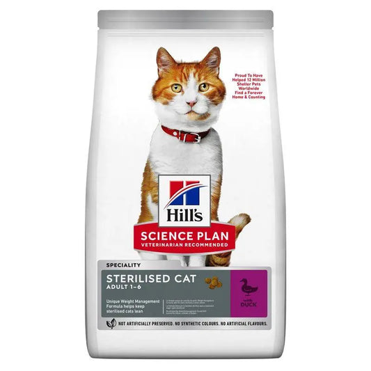 Hill'S Feline Young Adult Sterilised Cat Pato 1.5Kg