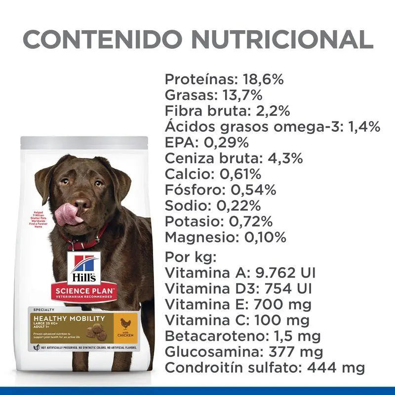 Hill'S Sp Canine Adult Healthy Mobility Large Breed Pollo 12 kg - Precios Más Baratos - Todoanimal