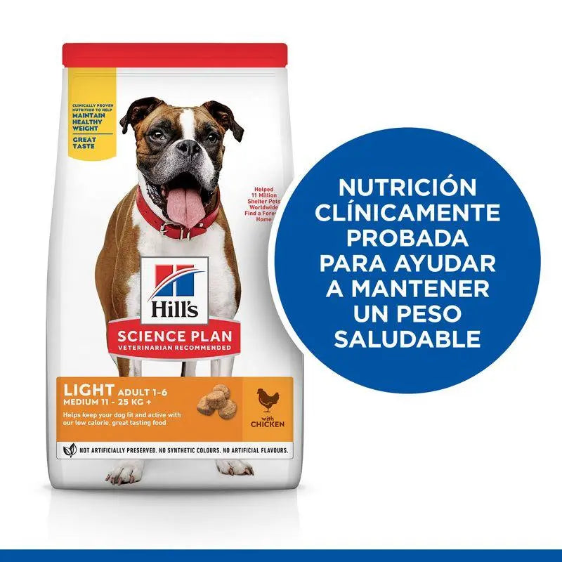 Hill'S Sp Canine Adult Light Medium Pollo 14 kg - Precios Más Baratos - Todoanimal