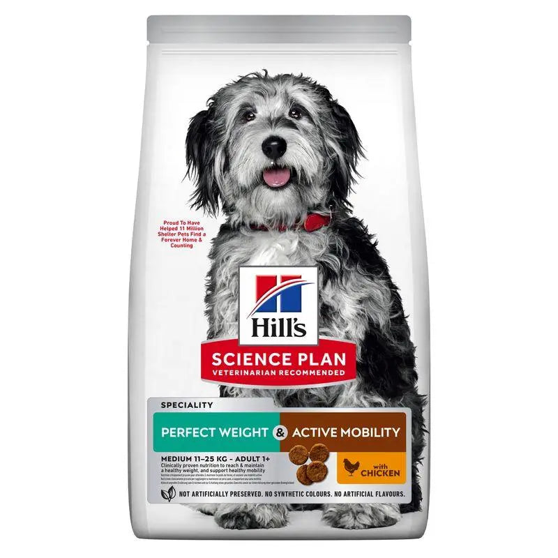 Hill'S Sp Canine Adult Perfect Weight & Active Mobility Medium Pollo 2,5 kg - Precios Más Baratos - Todoanimal