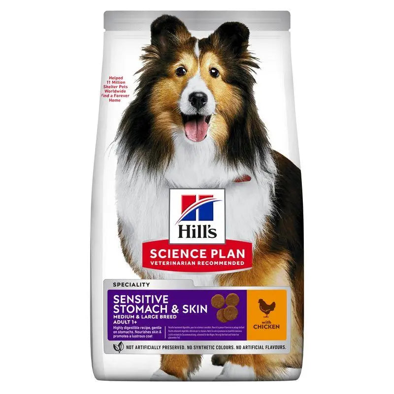 Hill'S Sp Canine Adult Sensitive Stomach & Skin Medium Pollo 2,5 kg - Precios Más Baratos - Todoanimal
