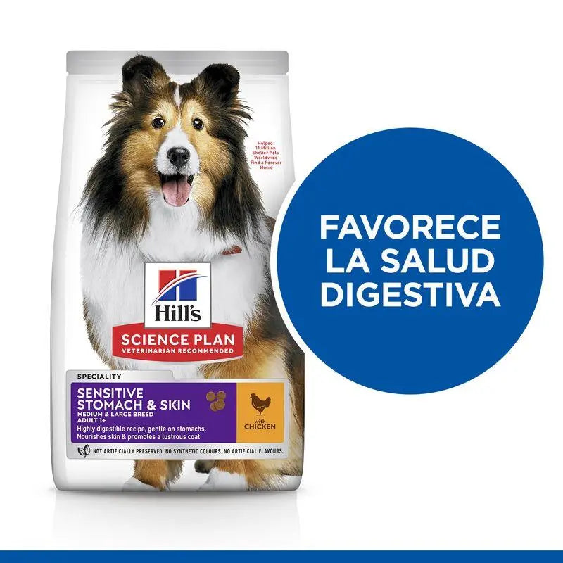 Hill'S Sp Canine Adult Sensitive Stomach & Skin Medium Pollo 2,5 kg - Precios Más Baratos - Todoanimal