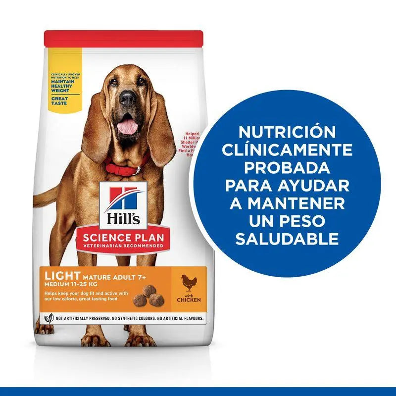 Hill'S Sp Canine Mature Adult 7+ Light Medium Pollo 14 kg - Precios Más Baratos - Todoanimal