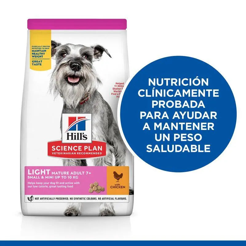 Hill'S Sp Canine Mature Adult 7+ Light Small & Mini Pollo 2,5 kg - Precios Más Baratos - Todoanimal