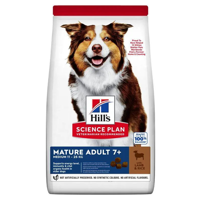 Hill's Science Plan Mature Adult Medium Cordero 2,5 kg pienso para perros - Precios Más Baratos - Todoanimal