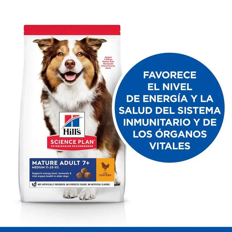 Hill's Mature Adult 7+ Medium Science Plan 2,5 kg con pollo pienso para perros - Precios Más Baratos - Todoanimal