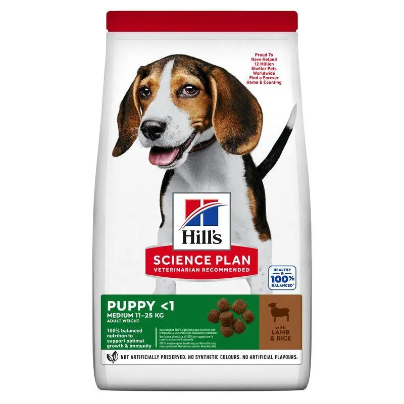 Hill's Science Plan Puppy Medium Cordero y arroz 2,5 kg pienso para perros - Precios Más Baratos - Todoanimal