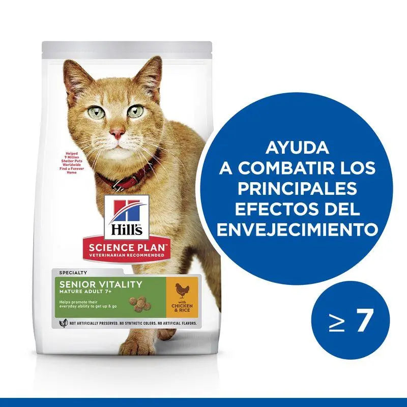 Hill'S Sp Feline Adult 7+ Senior Vitality Pollo 1.5Kg - Precios Más Baratos - Todoanimal