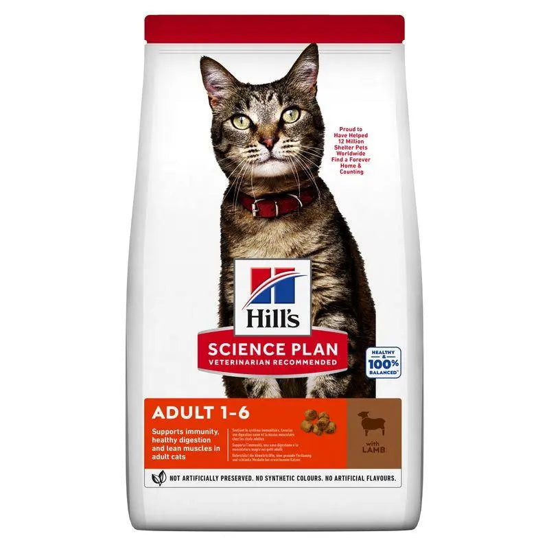 Hill'S Sp Feline Adult Cordero & Arroz 10Kg - Precios Más Baratos - Todoanimal