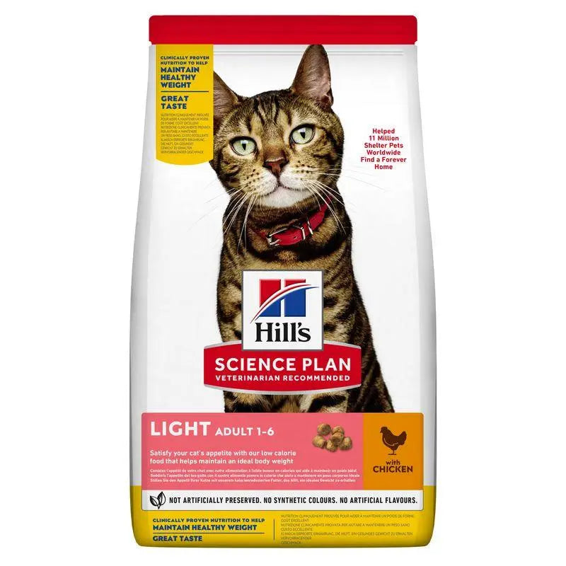 Hill'S Sp Feline Adult Light Pollo 3Kg - Precios Más Baratos - Todoanimal