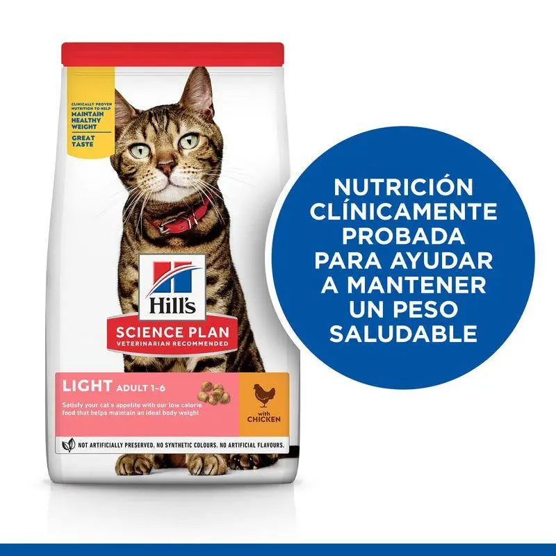 Hill'S Sp Feline Adult Light Pollo 3Kg - Precios Más Baratos - Todoanimal