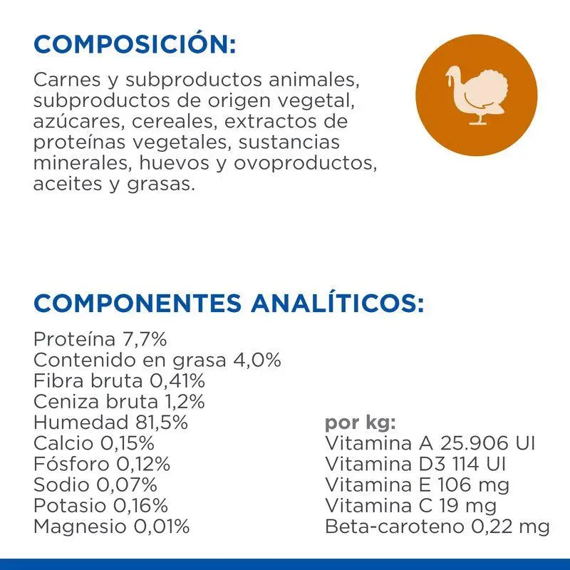Hill'S Sp Feline Adult Pavo 85G Sobre - Precios Más Baratos - Todoanimal