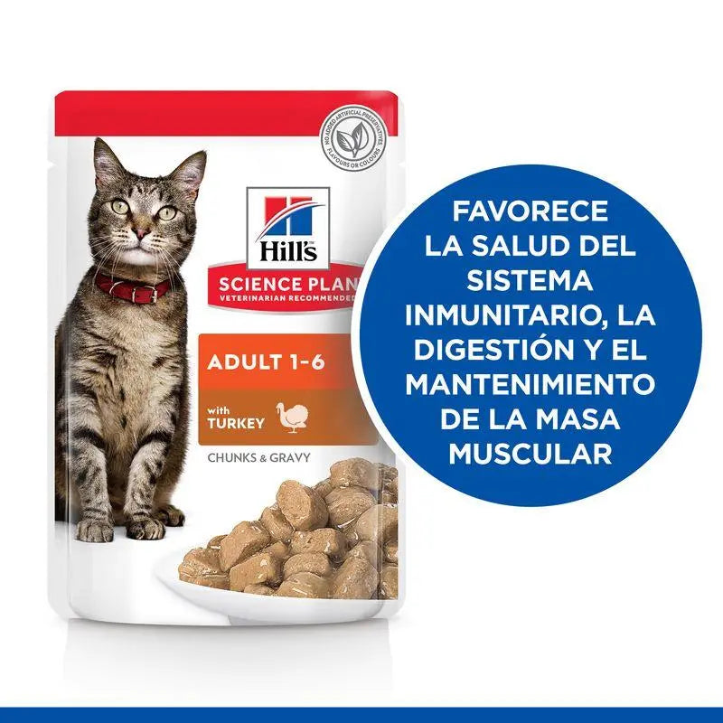 Hill'S Sp Feline Adult Pavo 85G Sobre - Precios Más Baratos - Todoanimal