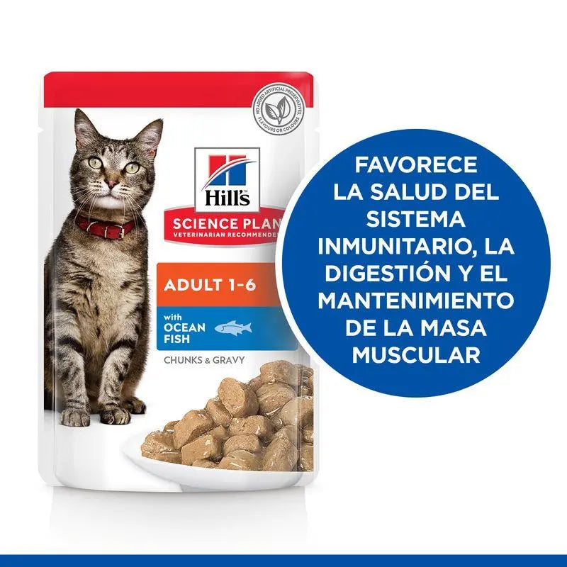 Hill'S Sp Feline Adult Pescado Azul 85G Sobre - Precios Más Baratos - Todoanimal