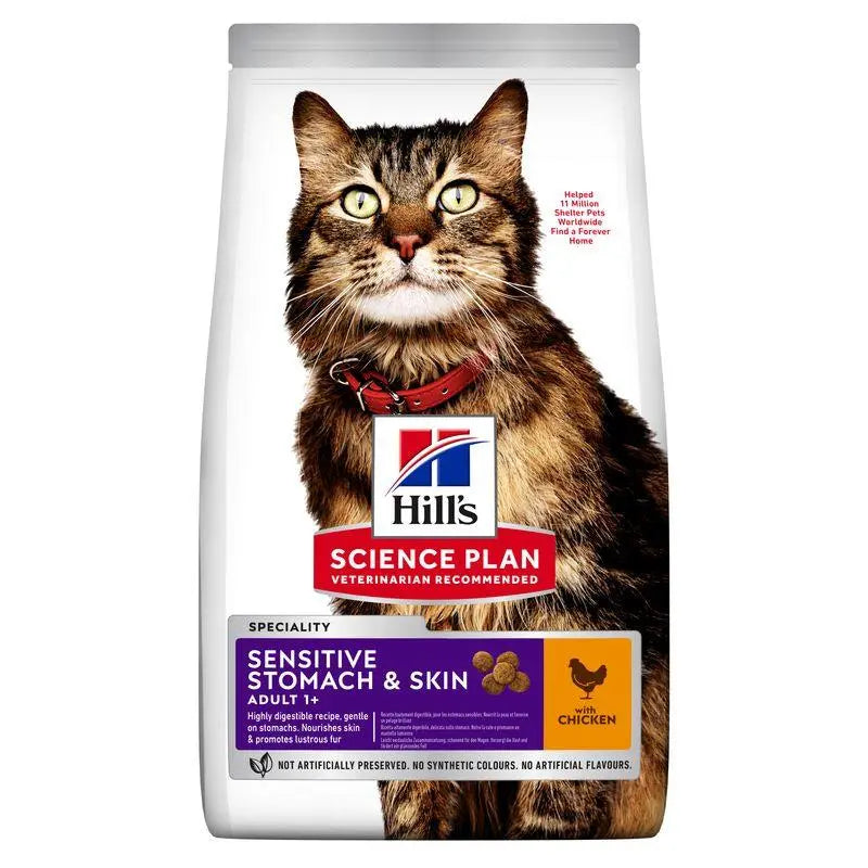 Hill'S Sp Feline Adult Sensitive Stomach & Skin Pollo 1.5Kg - Precios Más Baratos - Todoanimal
