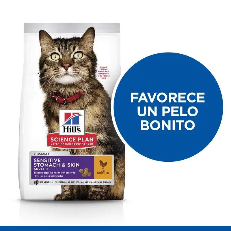 Hill'S Sp Feline Adult Sensitive Stomach & Skin Pollo 1.5Kg - Precios Más Baratos - Todoanimal