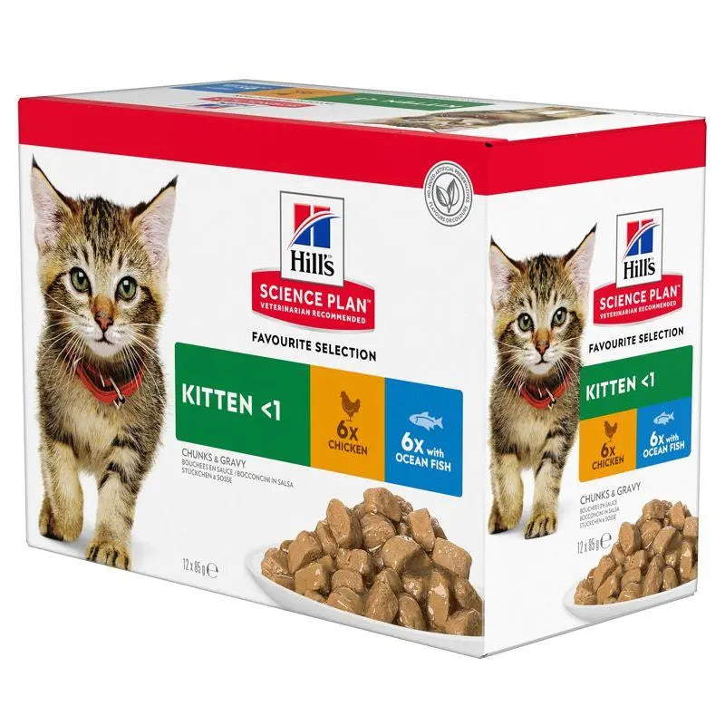 Hill'S Sp Feline Kitten Pollo Y Pescado Azul 85G Pack-12 Udes. Sobre