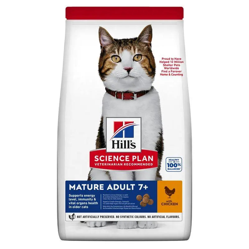 Hill'S Sp Feline Mature Adult 7+ Pollo 10Kg - Precios Más Baratos - Todoanimal