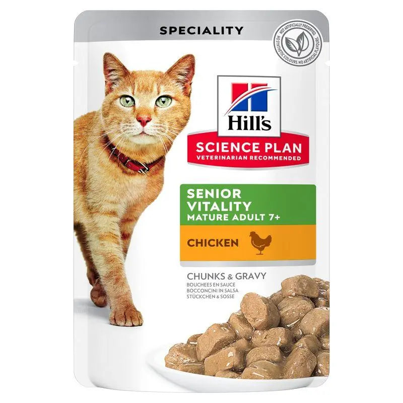 Hill'S Sp Feline Senior Vitality Pollo 85G Sobre - Precios Más Baratos - Todoanimal