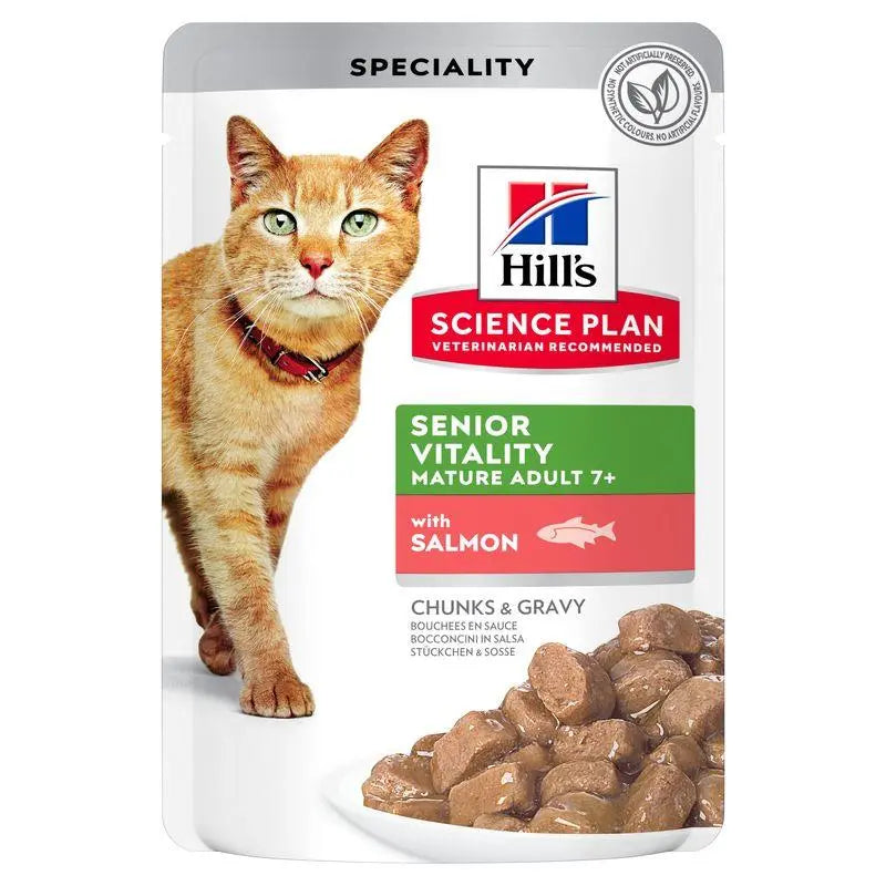 Hill'S Sp Feline Senior Vitality Salmón 85G Sobre - Precios Más Baratos - Todoanimal