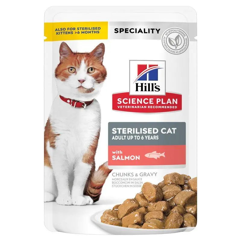 Hill'S Sp Feline Sterilised Salmón 85G Sobre - Precios Más Baratos - Todoanimal