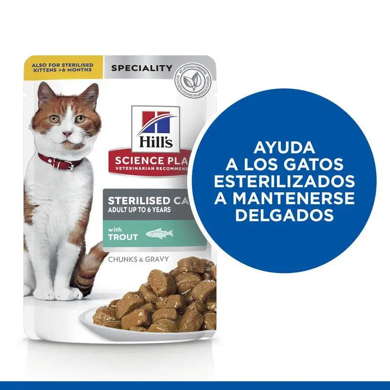 Hill'S Sp Feline Sterilised Trucha 85G - Precios Más Baratos - Todoanimal
