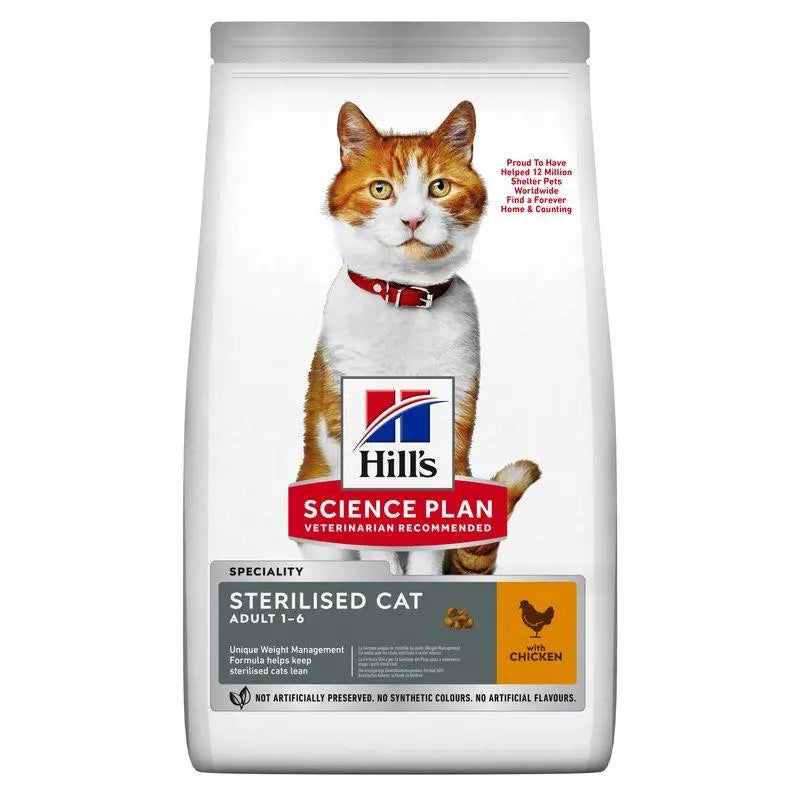 Hill'S Sp Feline Young Adult Sterilised Cat Pollo 7Kg - Precios Más Baratos - Todoanimal