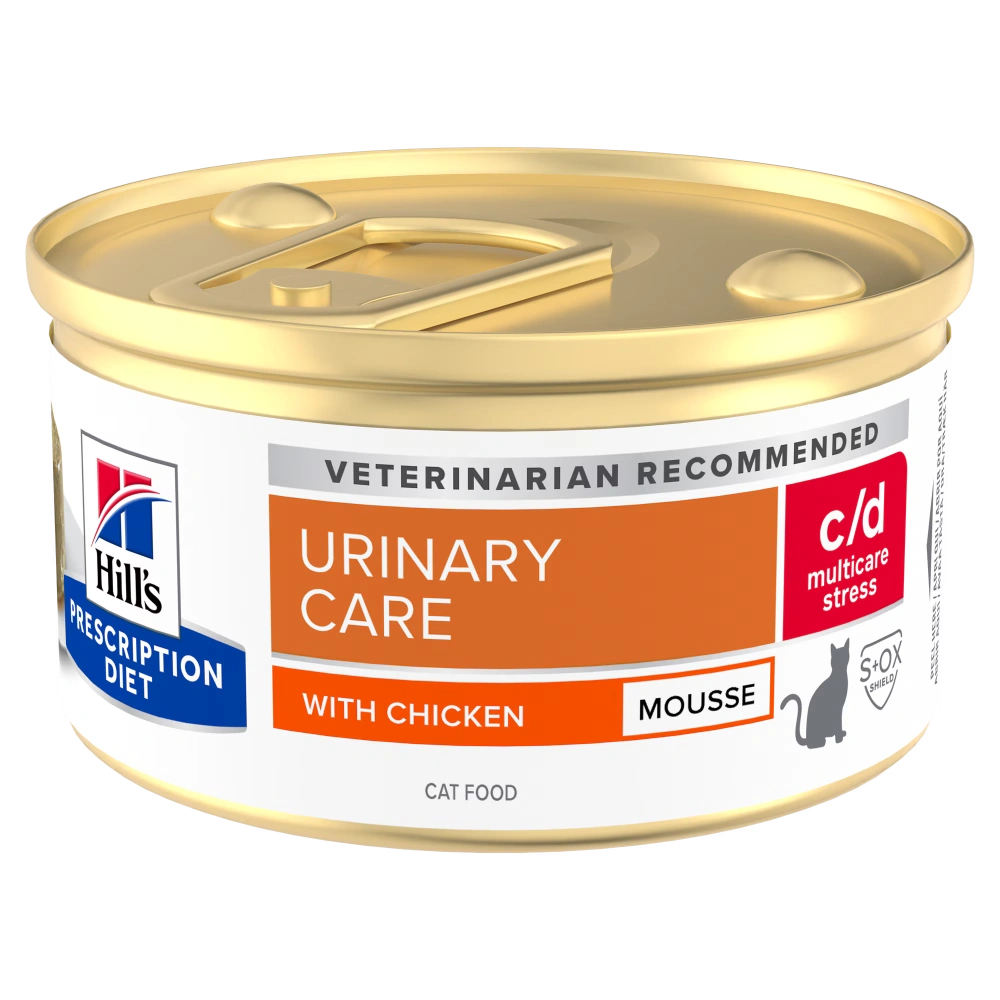 Hill's Prescription Diet Feline c/d Multicare Stress Mousse Comida Húmeda para Gatos 85g (Enfermedad Urinaria) al mejor precio -Todoanimal.es