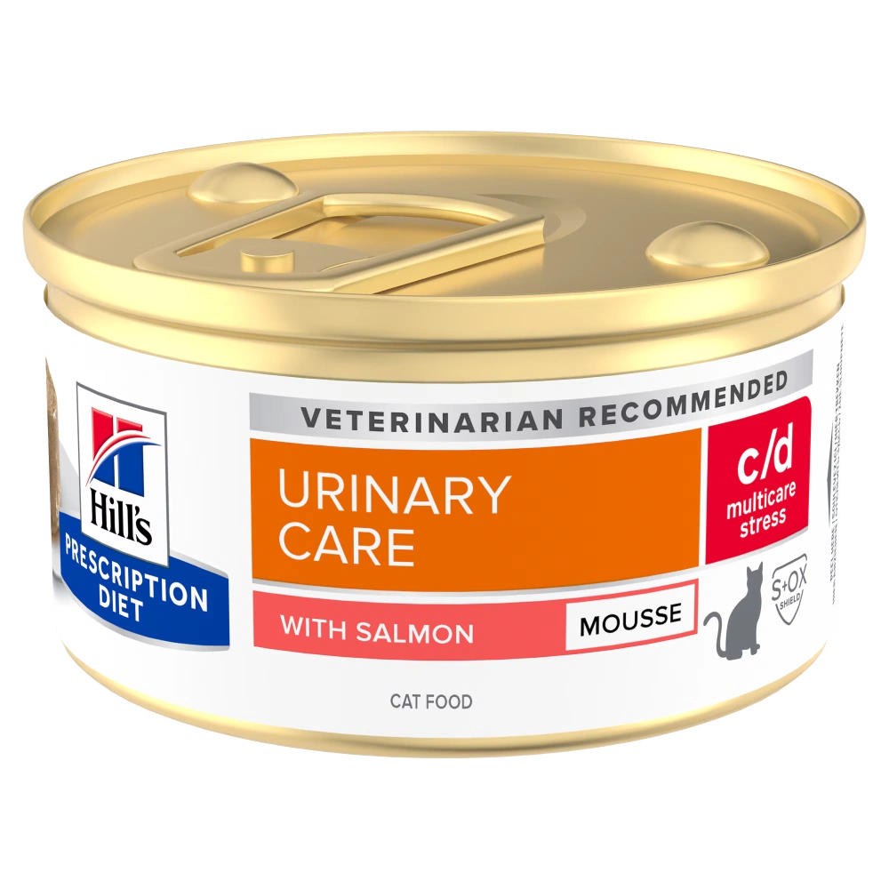 Hill's Prescription Diet Feline c/d Multicare Stress Mousse Comida Húmeda para Gatos 85g (Enfermedad Urinaria) al mejor precio -Todoanimal.es