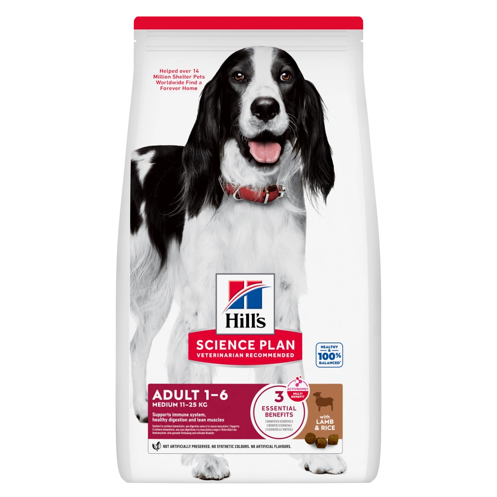 Hill's Science Plan Adult Medium Cordero & Arroz 2,5 kg Pienso para Perros al mejor precio -Todoanimal.es