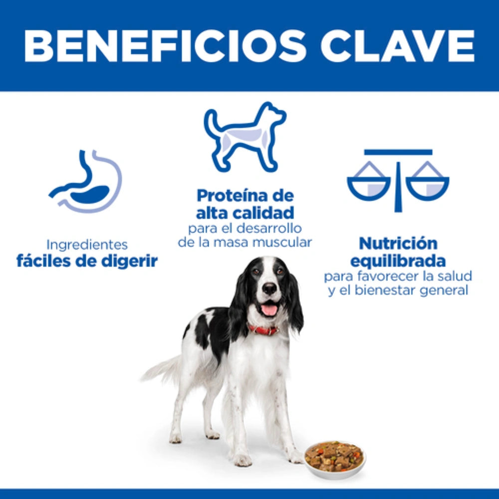 Hill's Science Plan Canine Adult Estofado con Pollo y Verduras Comida Húmeda para Perros 363g al mejor precio -Todoanimal.es