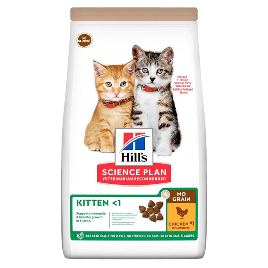 Hill's Science Plan Kitten No Grain Pollo Pienso Sin Cereales para Gatitos al mejor precio -Todoanimal.es