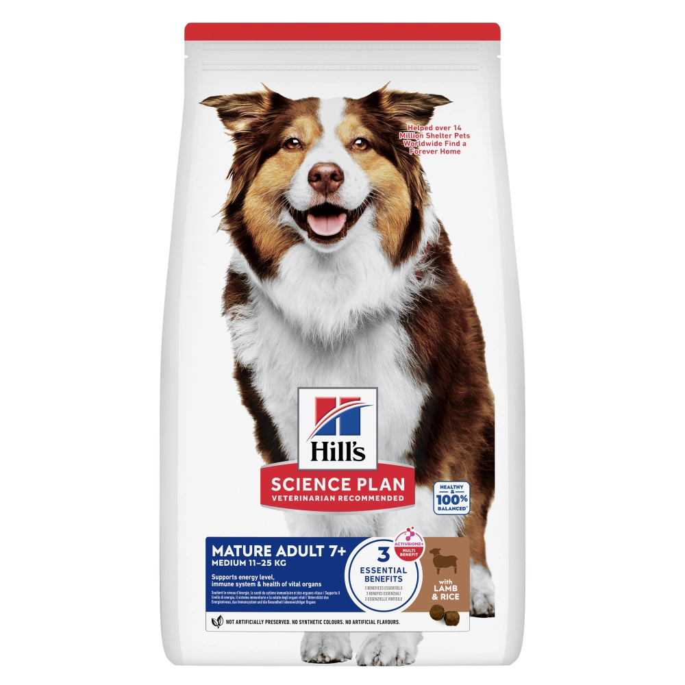Hill's Science Plan Mature 7+ Cordero y Arroz 14 kg Pienso para Perros al mejor precio -Todoanimal.es